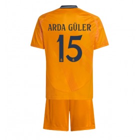 Real Madrid Arda Guler #15 Borte skjorte til barn 2024-25 Kortermet (+ korte bukser)